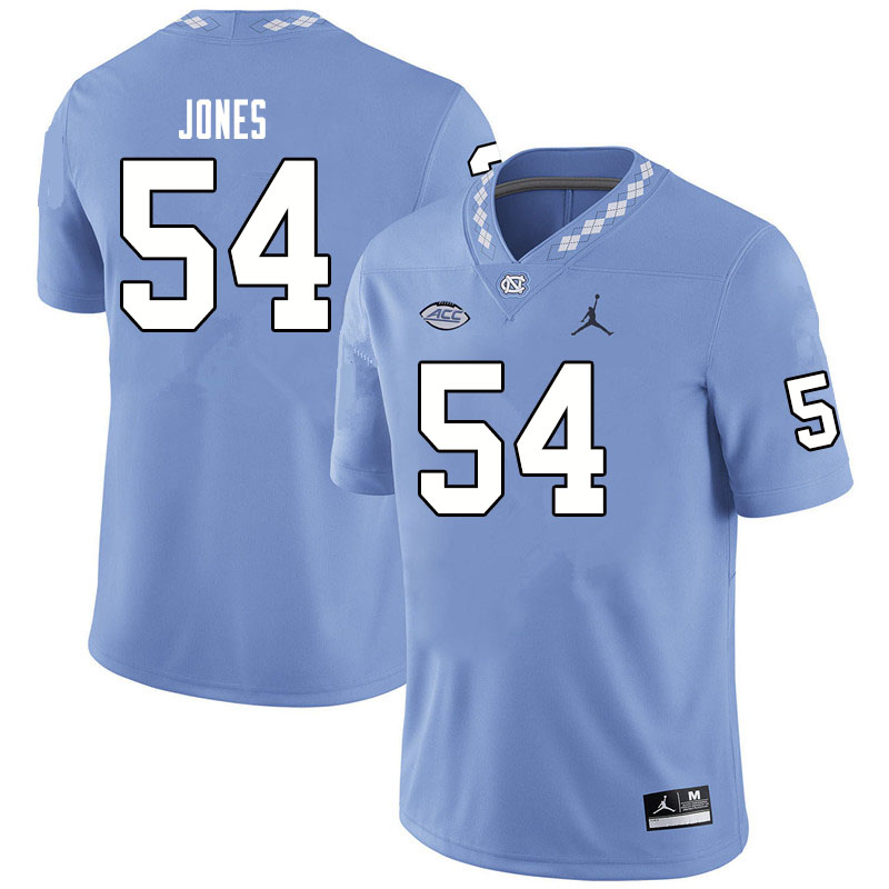 Jordan Brand Men #54 Avery Jones North Carolina Tar Heels College Football Jerseys Sale-Blue